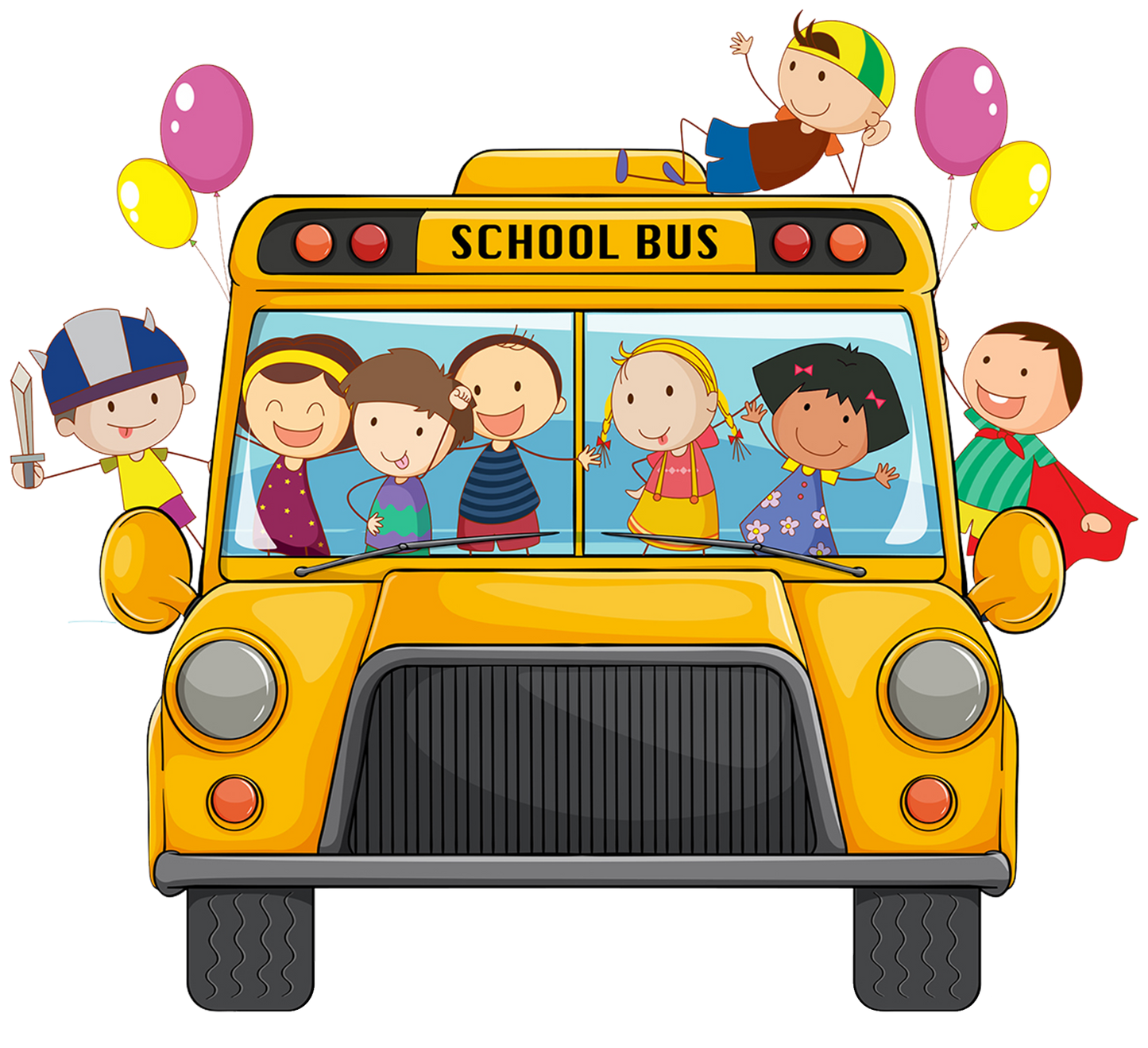 School Bus and Kids