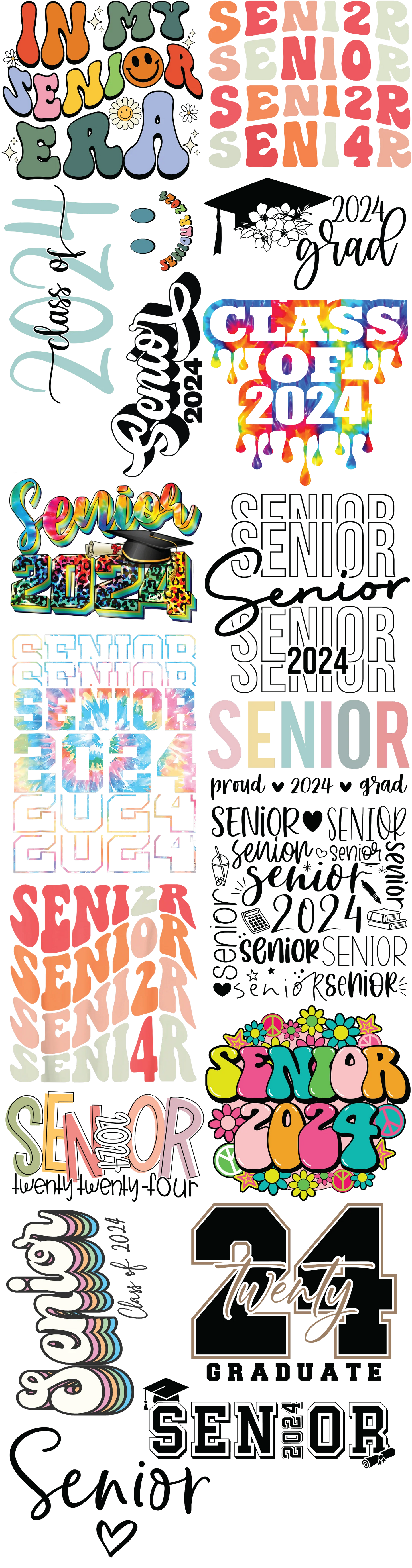 Senior Gang Sheet 22x84 inches