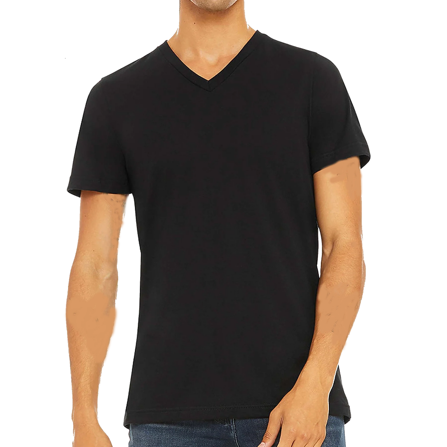 Blank V-Neck T-shirt for Unisex Adult