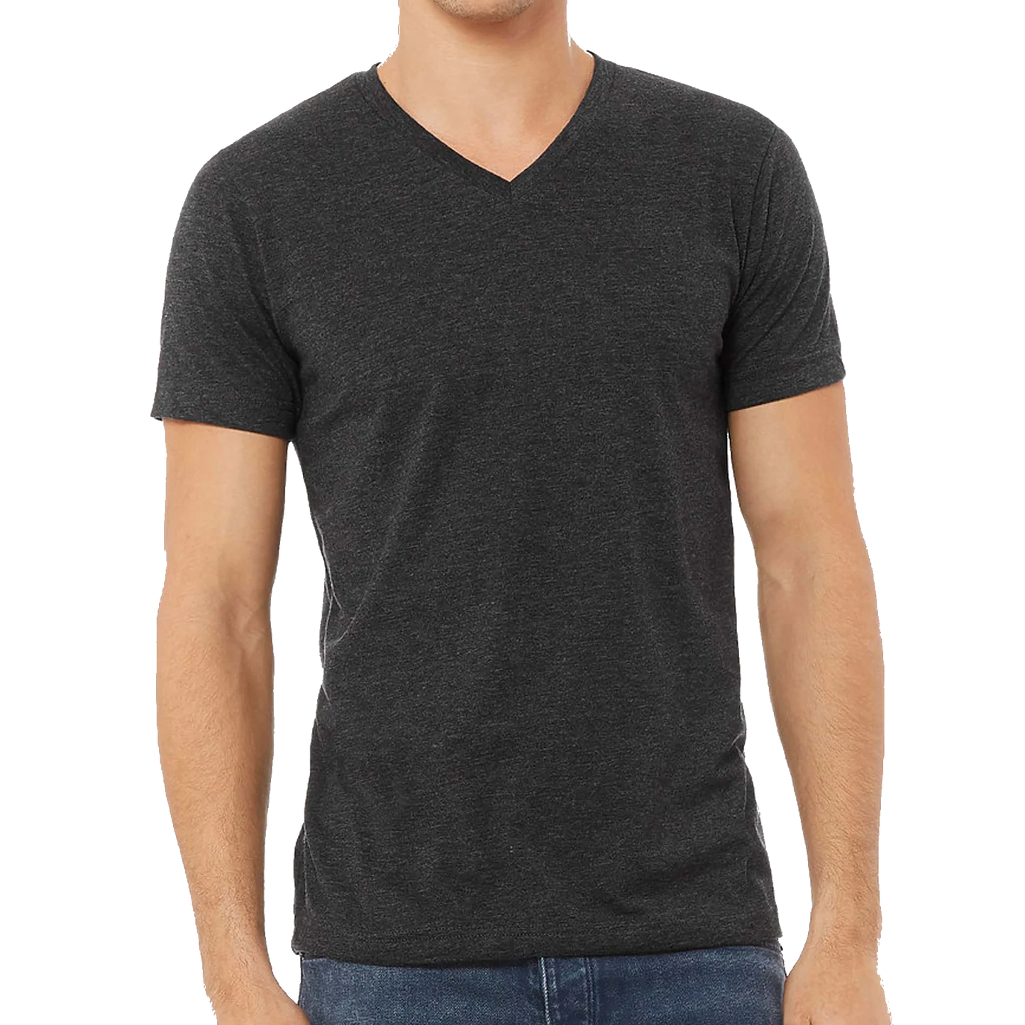 Blank V-Neck T-shirt for Unisex Adult