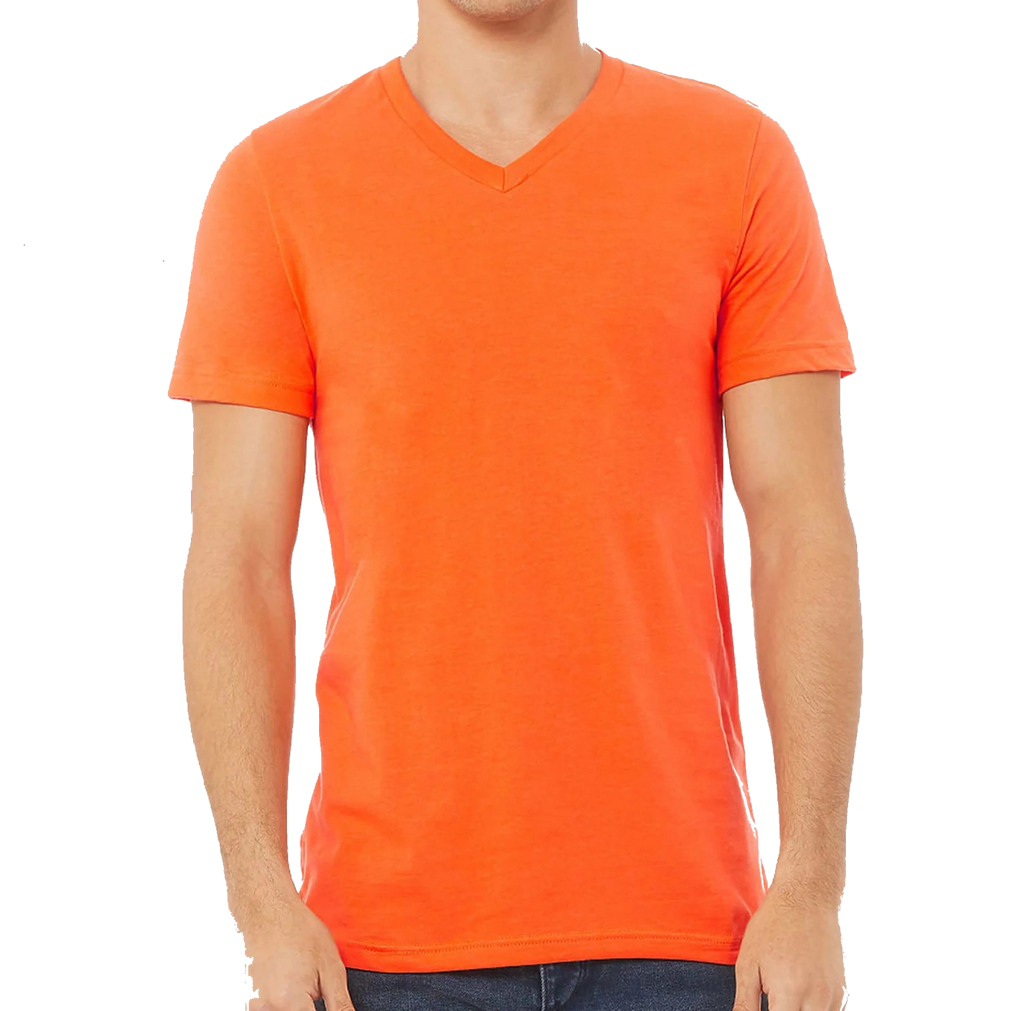 Blank V-Neck T-shirt for Unisex Adult